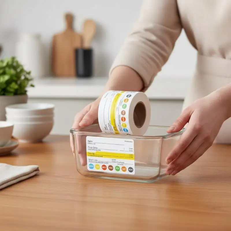 250Pcs/Roll Food Date Labels Waterproof Food Prep Stickers For Kitchen Containers Freezer Pantry Jar Food Safety Organization