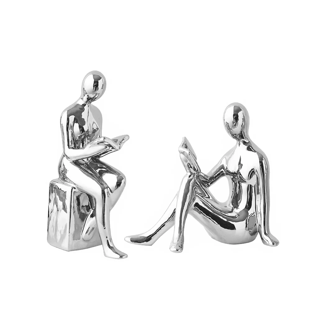 

Bookends for Readers Bookshelf Living Room Abstract Statue Figurine Household Decoration Ornaments