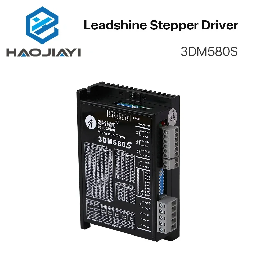 

Драйвер 3-фазного шагового двигателя Leadshine 3DM580 18-50 В постоянного тока 1,0-8,0 А