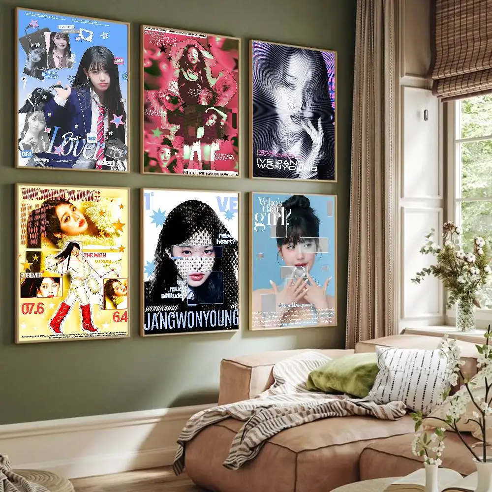 Singer J-Jang Won-young Self-adhesive Art Poster Whitepaper Prints Posters Artwork Home Decor
