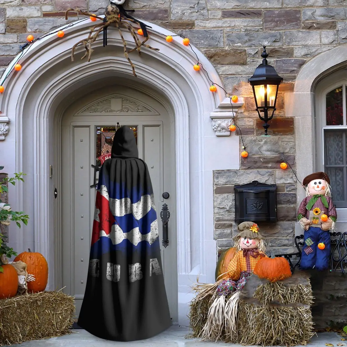 Cuba bandera de la Havana cubana capa larga con capucha patriótica cubana disfraz Medieval de bruja capa de Cosplay abrigo de Halloween adulto Unisex