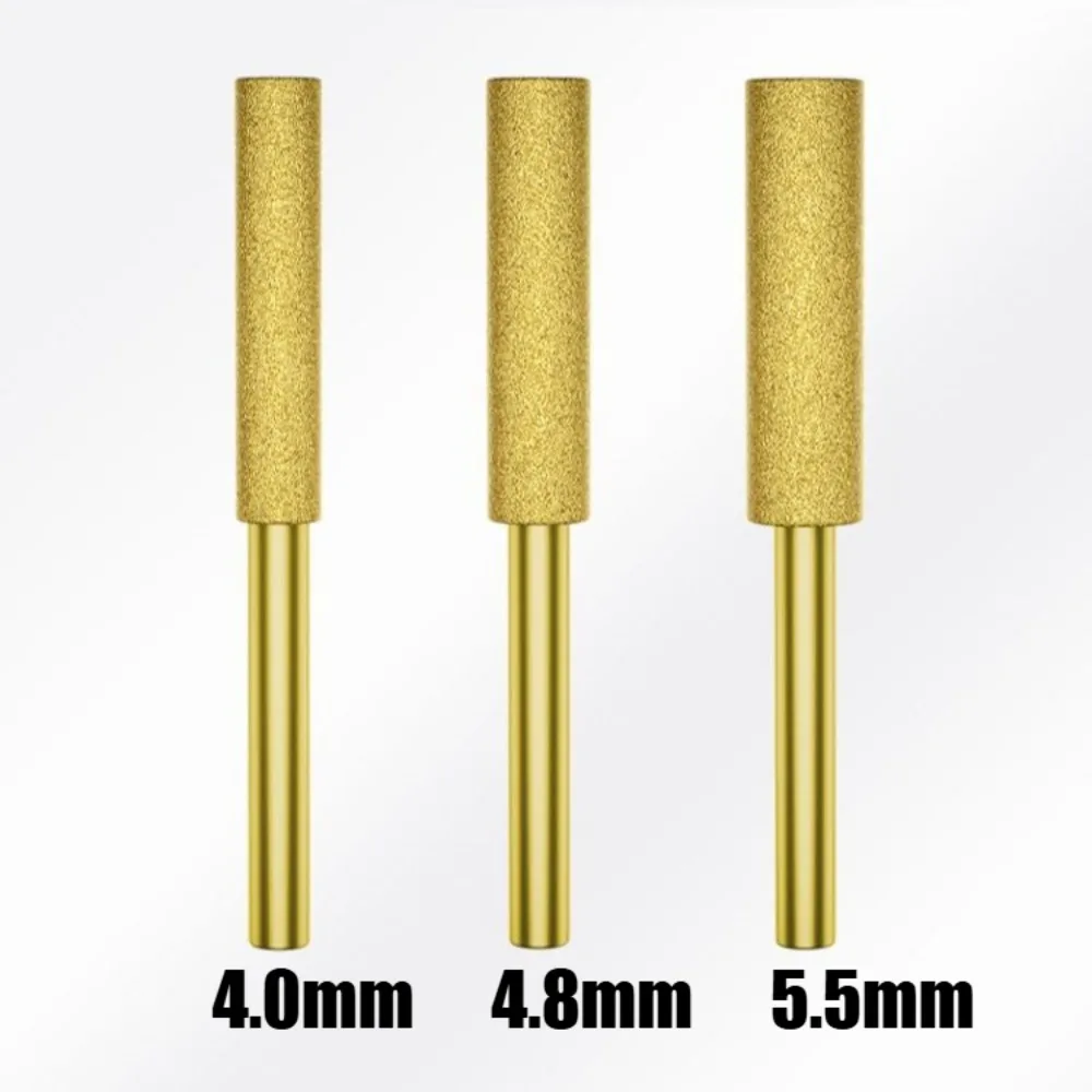 

High Hardness Diamond Coated Cylindrical Burr Chainsaw Sharpener Stone File Chain Saw Sharpening Carving Grinding Power Tools