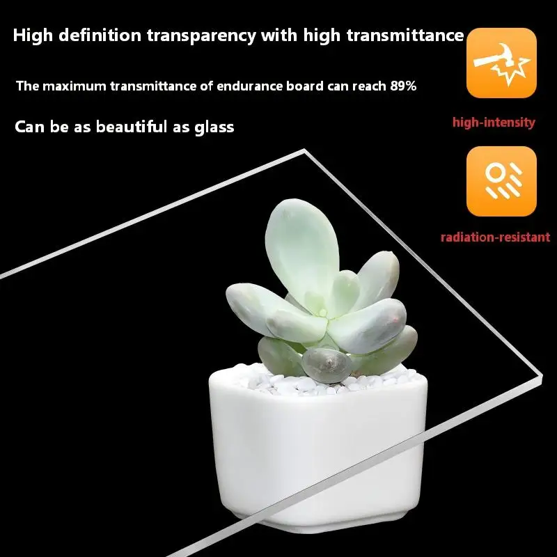 High transparency PC polycarbonate durable board, flame retardant acrylic PVC hard plastic board, customized carving processing