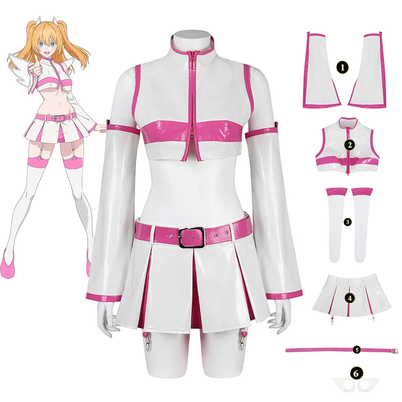 2.5 Dimensional Seduction Liliel Lillyel Lilysa Nigoriri Milliela Mikari Ririsa Cosplay Costume Wings Wig Full Set image 4