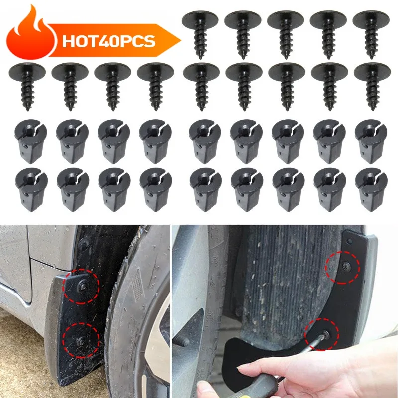 40pcs Car Self Tapping Screws Engine Clamps Torx for Volkswagen Audi Seat Bolt Golf Buckle Chassis Mudguard Shim Fastening Parts