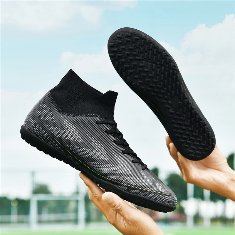 

Men Football Field Boot Cleat Professional Ankle Soccer Shoes Society Comfortable Grass Training Football Shoes Tenis Resistant