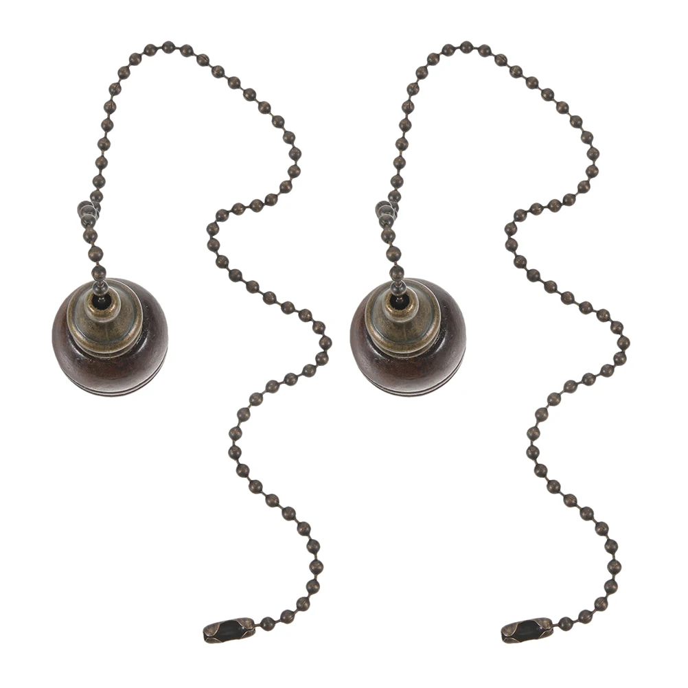 

2pcs Retro Ceiling Pendant Pull Chains Bedside Lamp Ornaments Replacement Lighting Accessories