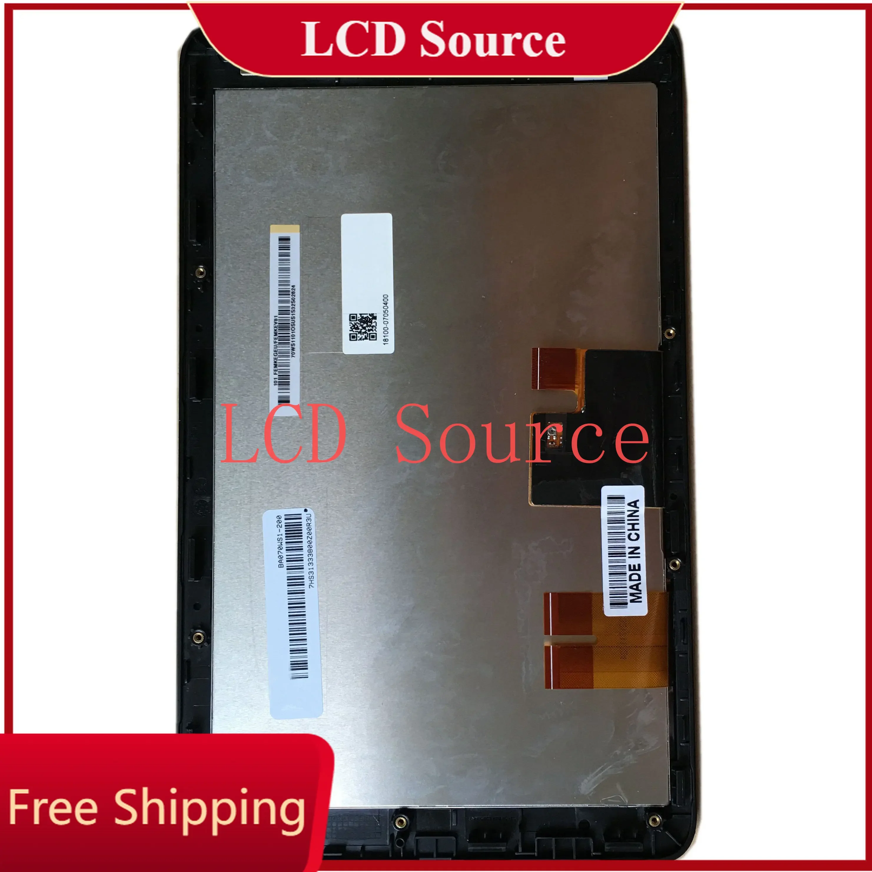 Tela LCD Touch Assembly para ASUS, Frame MeMO Pad Digitizer, Display LED, BA070WS1-200, HSD070PFW3, D00, ME172V, ME172