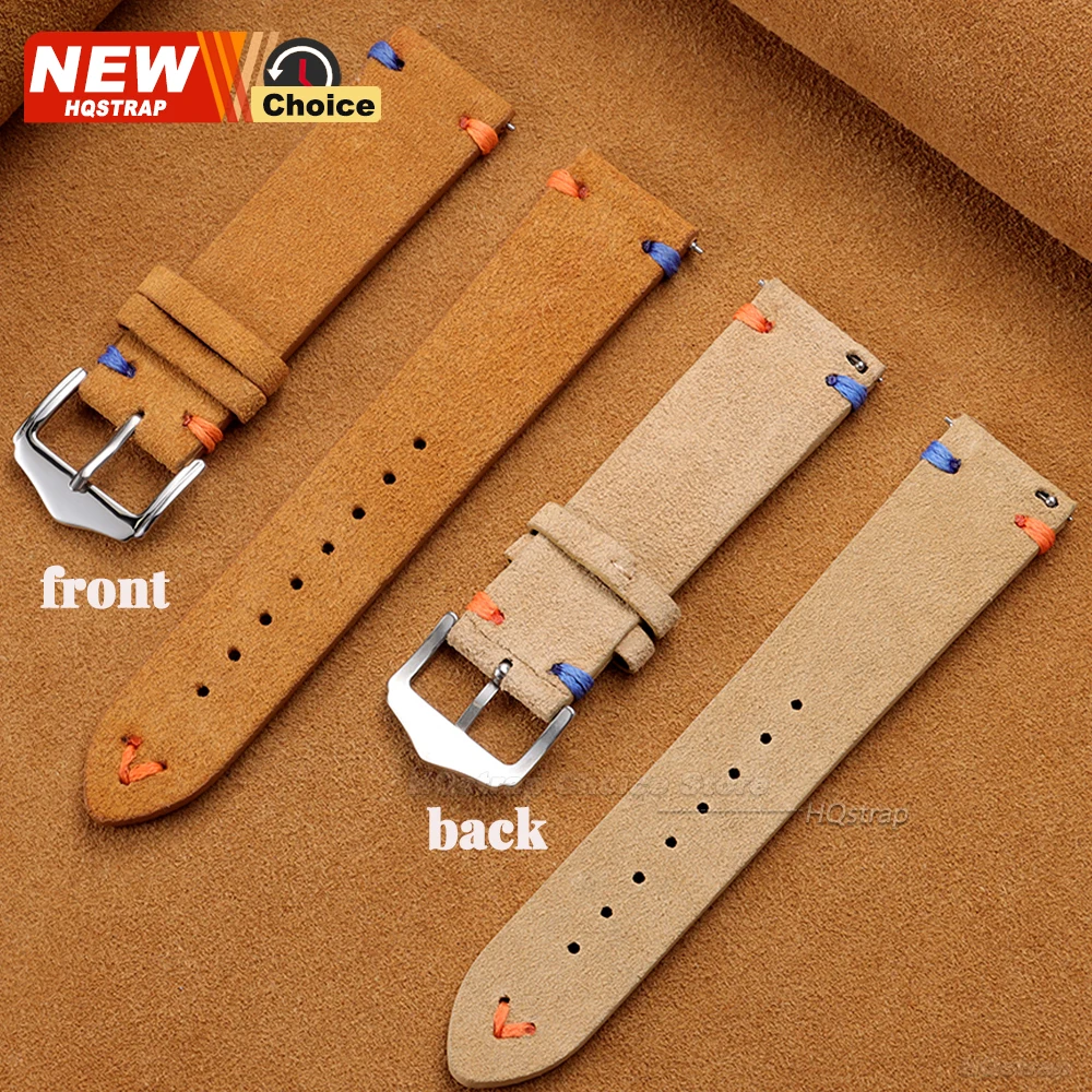 새로운 다채로운 스티치 스웨이드 스트랩 22mm 20m - Suede Strap Watch 리뷰 및 가격