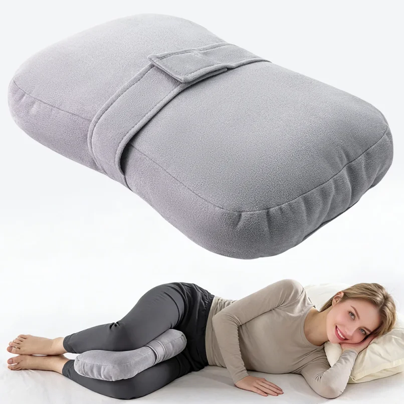 Knee Pillow for Side SleepersSupport Leg Pillow for Hip & Back Pain, PlushBind Belt & Machine Washable