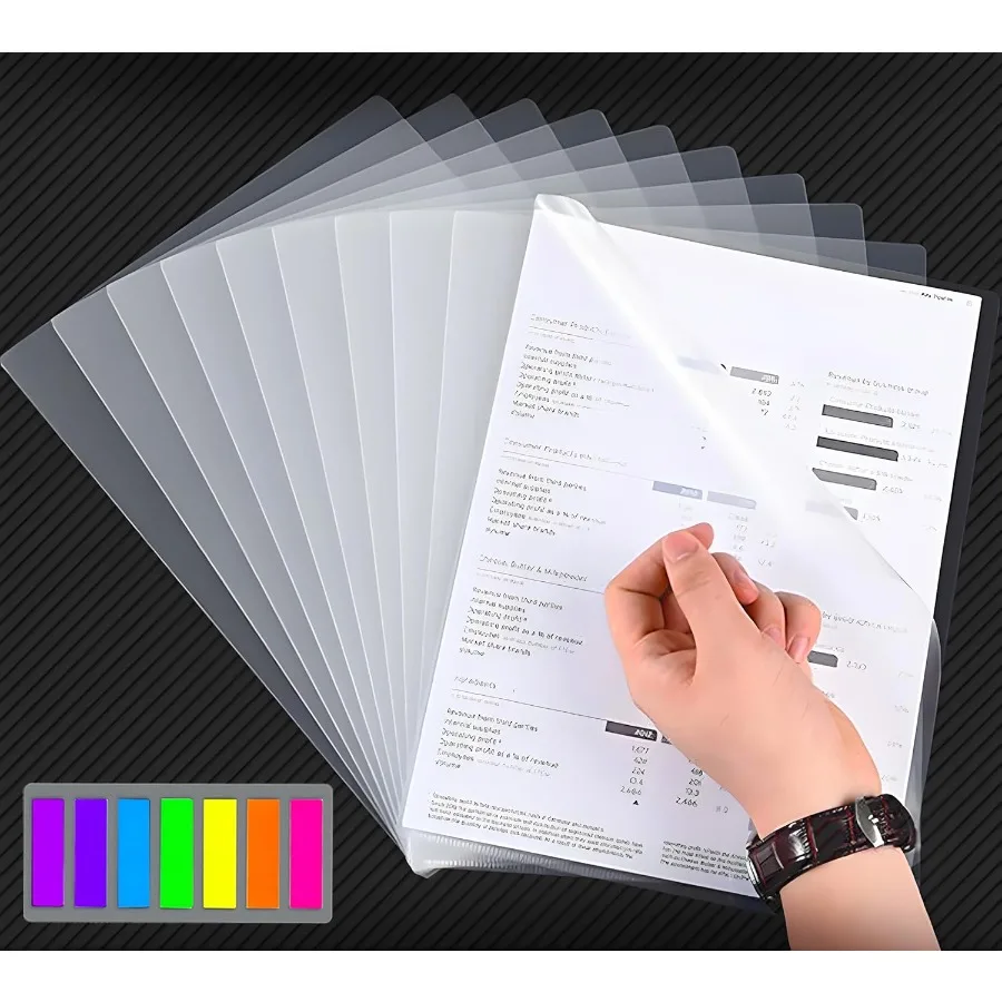 

Прозрачная папка для документов в упаковке, пластиковая папка LType, сейф для копирования, горшок для проектов, размер US Letter A4, прозрачный цвет для магазина и O