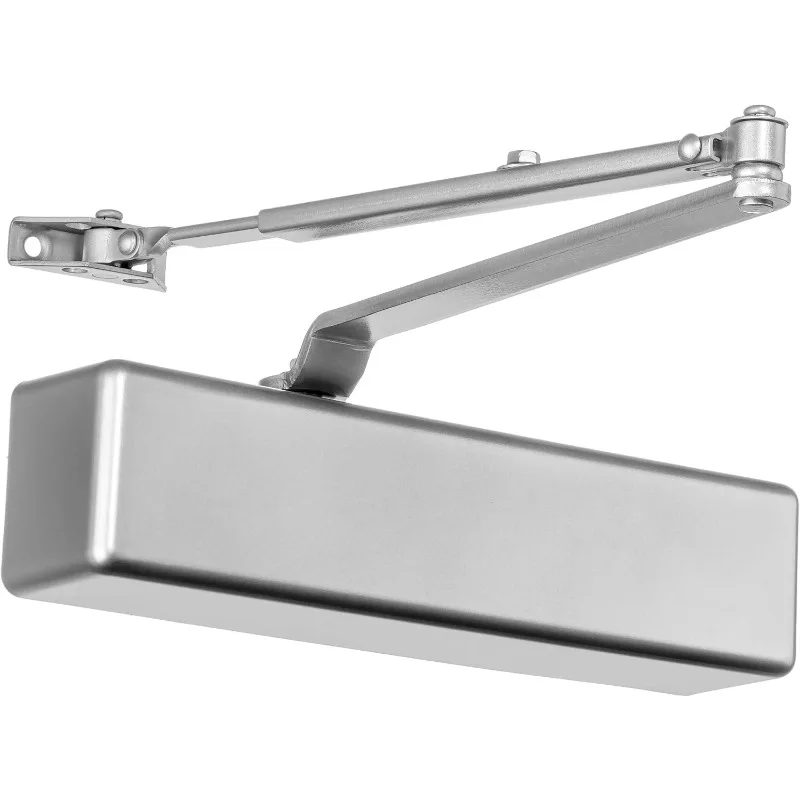 Door Closer Heavy Duty Hydraulic Adjustable Size 1-6 Spring Door Closer, Meets ADA 8500 Series Sprayed Aluminum