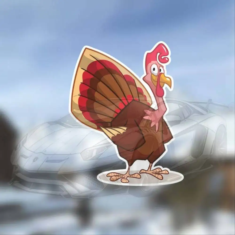Cute Turkey Cartoon Animal Vinyl Sticker Decal For Car Bumper Laptop Water Bottle Wall Window Waterproof Stickers For Decorating