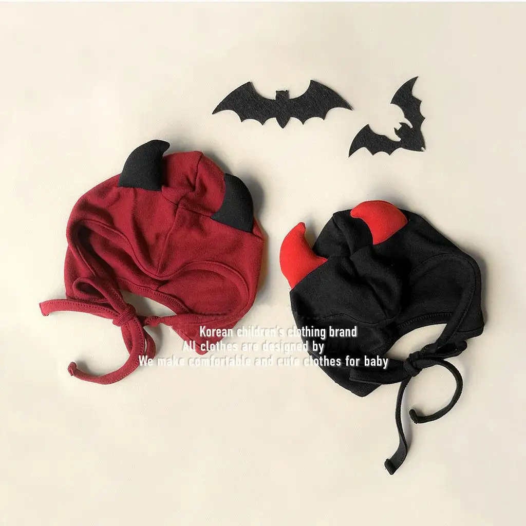 هالوين الطفل شيطان زي الشيطان الصغير التصميم بذلة ربيع جديد الأطفال نيسيي الطفل الكرتون طباعة تسلق الملابس