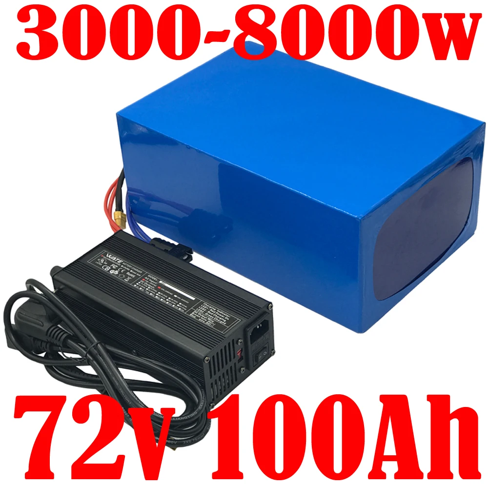 ebike battery 72v 100ah 80ah 50ah 30ah 20ah lithium battery pack For 3000w 4000w 5000w 7000w electric bicycle scooter motorcycle