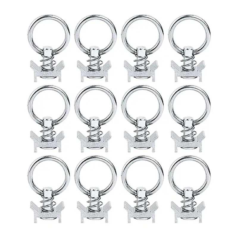 

Одинарный крепежный анкер-фиксатор груза, грузоподъемность 4000 фунтов, с круглым кольцом из нержавеющей стали, алюминиевым фиксатором, для контроля груза, 12 шт., серебристый