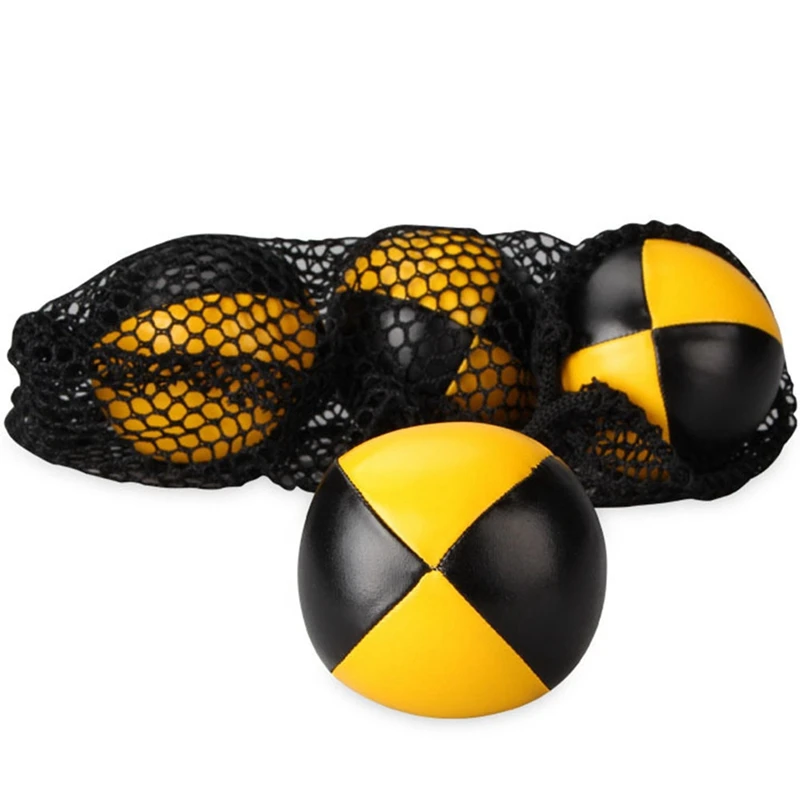 3Pcs Pu Mini Juggling Ball Soft And Heavy Juggling Ball With Net Pocket For Beginners And Professionals