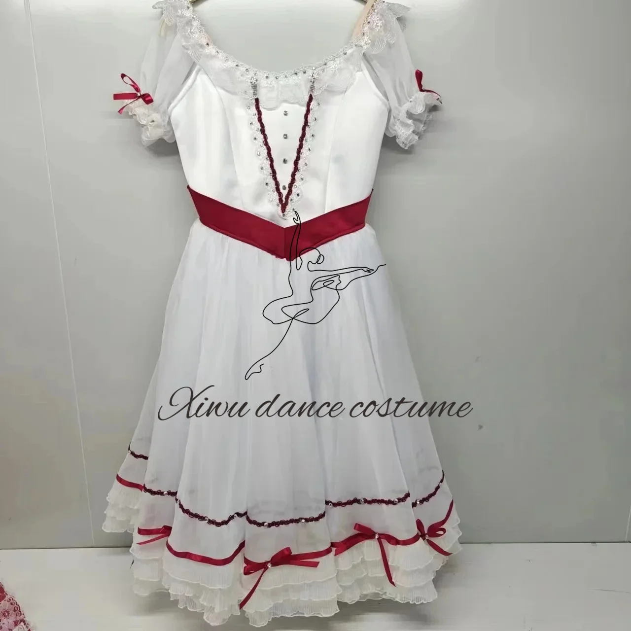 Robe de Ballet Lyrique Rose Contemporain pour Fille, Taille Personnalisée Exquise, Documents Personnalisés, Vêtements de Performance pour Enfants