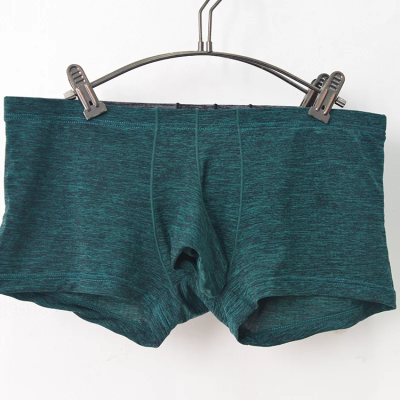 

Мужские трусы-боксеры со слоновьим носом и разделением пуль, трусы-боксеры из ледяного шелка, дышащее нижнее белье, летние быстросохнущие трусики с низкой посадкой