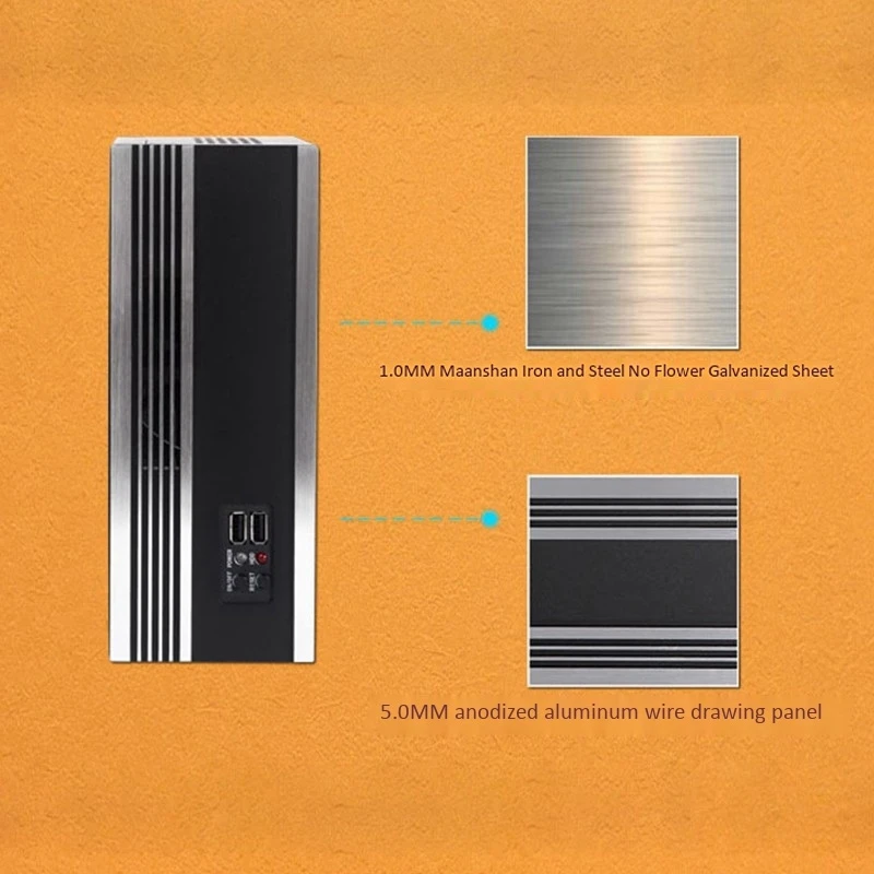 ITX Chassis kecil kontrol industri mendukung MINI-ITX Motherboard 1 1 Slot lurus PCI setengah tinggi/2 COM port