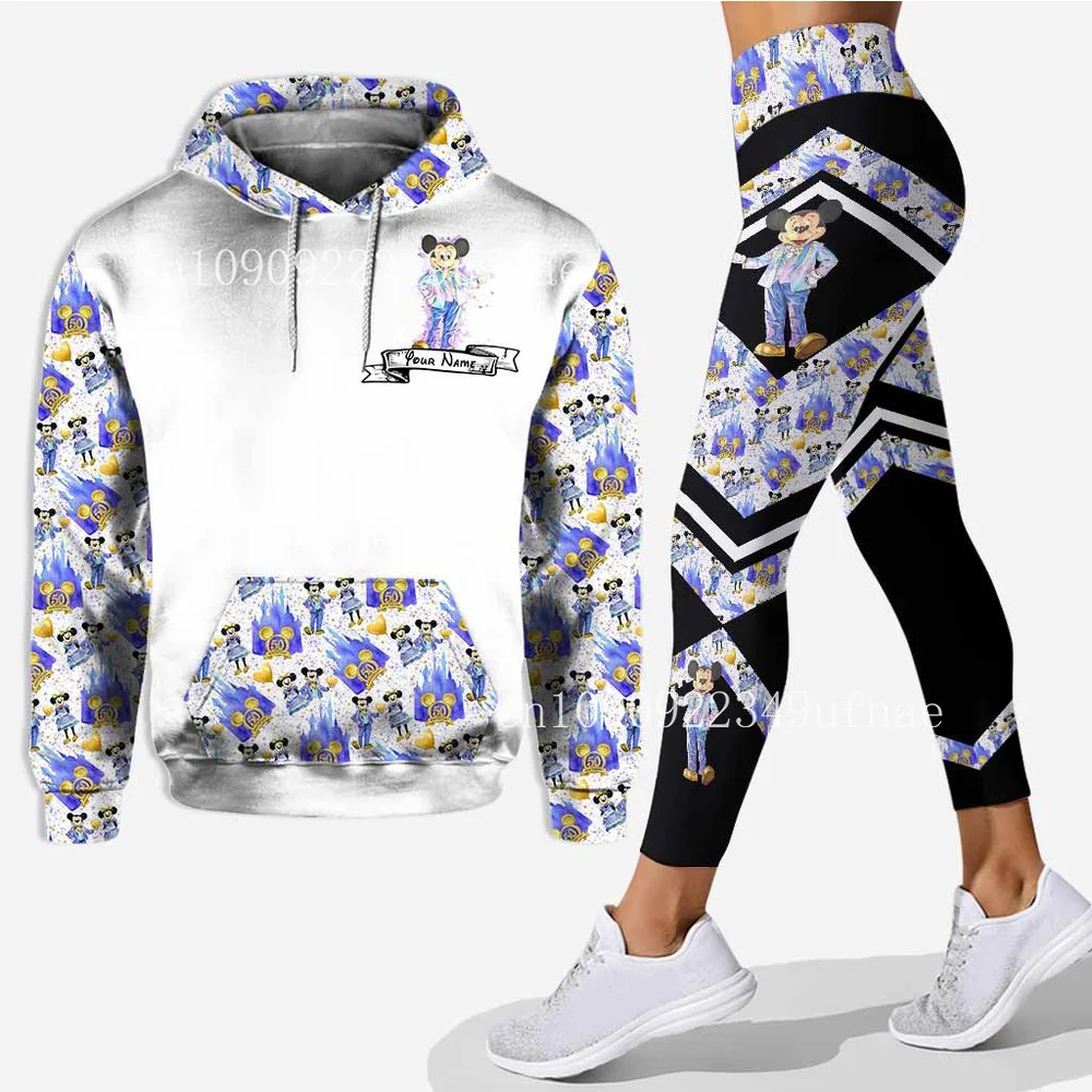 

Personalized Mickey Minnie 3D Hoodie Leggings Set Women Disney Mickey Women Yoga Pants Sweatpants Fashion Casual Leggings 2025