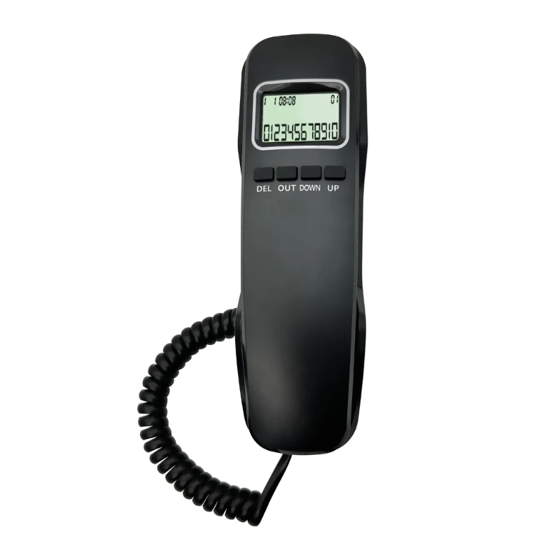 Landline Telephone Corded Phone Wall Mountable Telephone Mini Size Landline