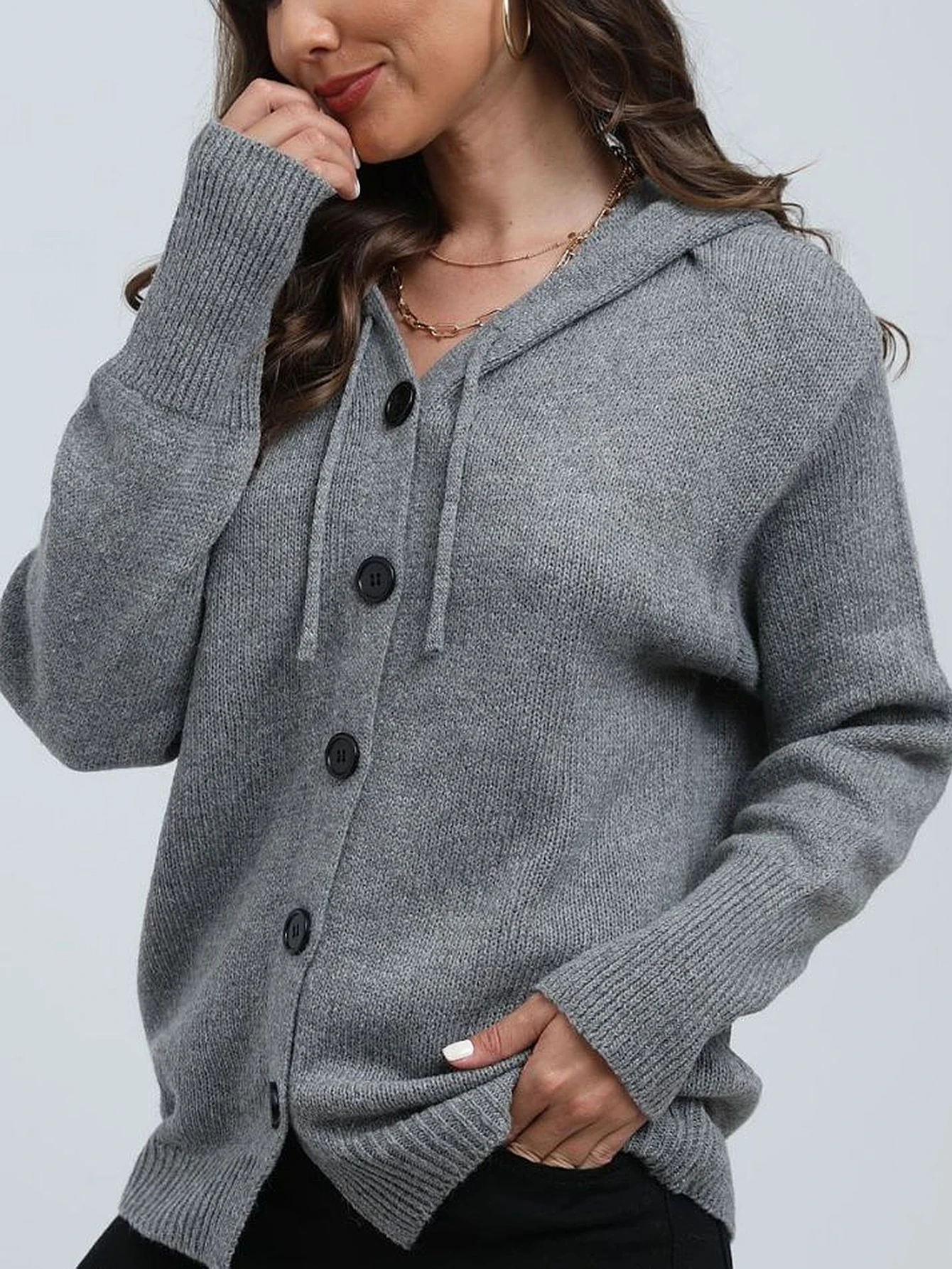 

Women's Cardigan Autumn Winter Casual Fashion Solid Color Single Breasted Long Sleeve For Women