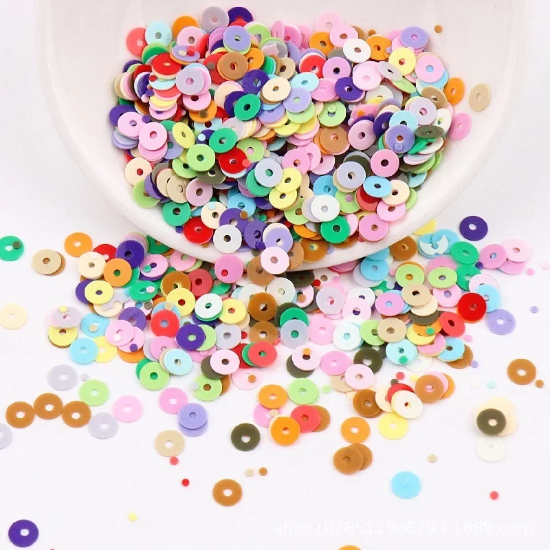 4mm 2000pcs Körlevél mesoporous tömör színben gyöngyök PVC Ingó- Gyöngyszem sequins 22 színe handmade DIY Hímzés Bé Nagybani