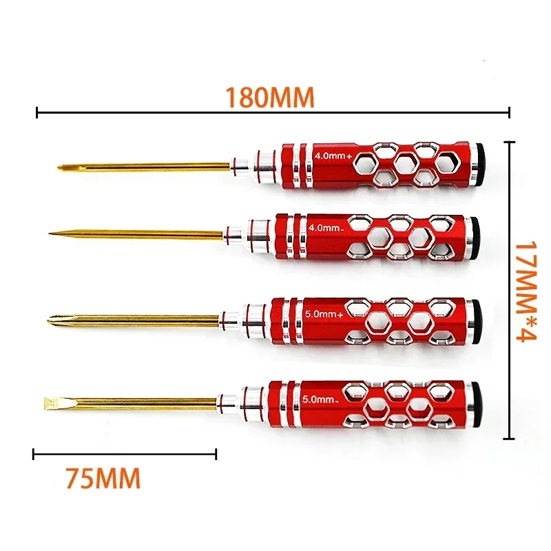 

4pcs Slotted Screwdriver cross Screwdriver 4.0/5.0 Blade Tip Driver Set for DJI Elf 3/4 Multi-Axis FPV Racing Drone Hand Tools