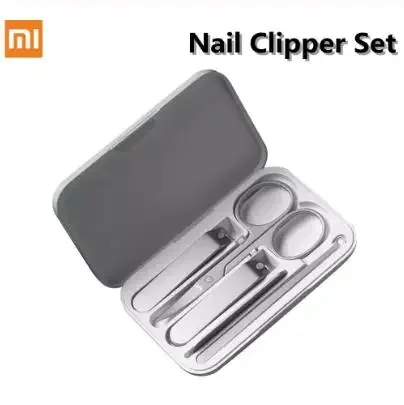 Original Xiaomi Mijia Manicure Nail Clippers 5pcs/set Pedicure Portable Travel Hygiene Kit Stainless Steel Nail Cutter Tool Set
