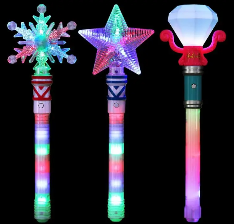 

LED Snowflake Heart Star Wand Light Up Magic Wands Glow Stick Kids Birthday Costume Party Decoration Supplies 144pcs/Lot