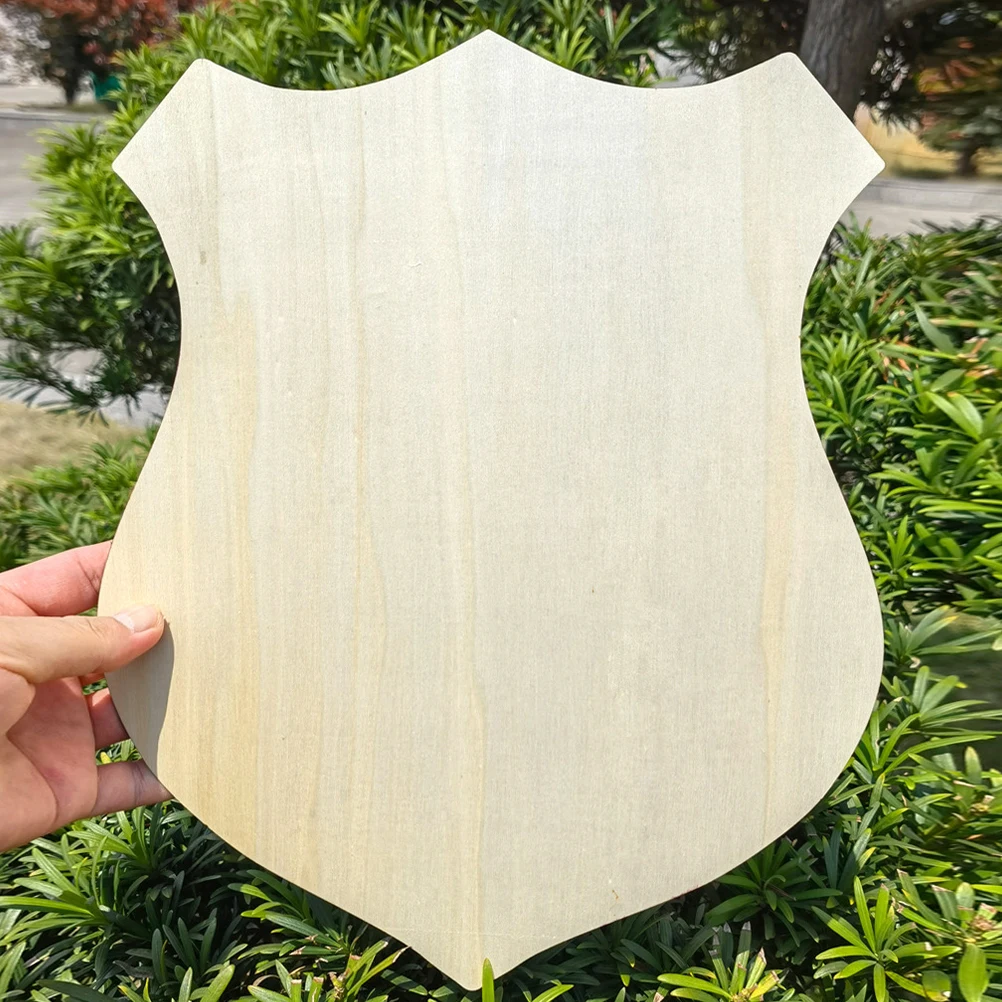 

Wooden Plaque Police Badge Craft Board Centerpieces Festival Decor Unfinished Wood Artwork Home Teens DIY Safe Durability