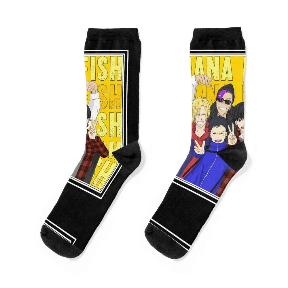 

Banana Fish Gang Socks sports and leisure Novelties short compression Men's Socks Women's