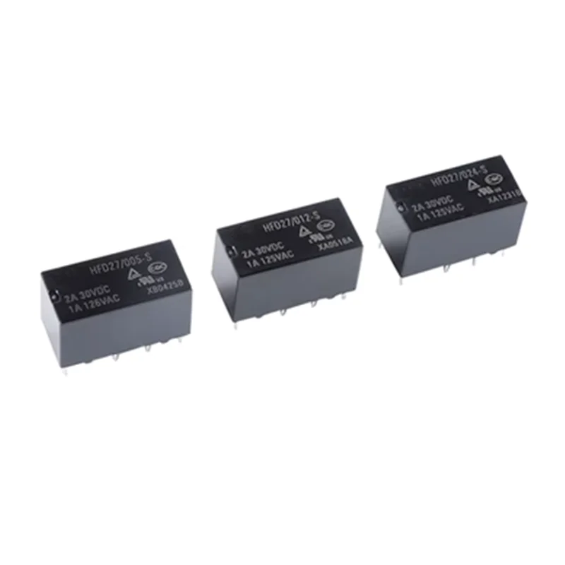 

5pcs HFD27-005-S HFD27-012-S HFD27-024-S 2A 5V 12V 24V 8Pin Power Relay