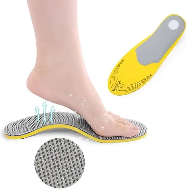 Orthopädische Einlegesohlen, 3D-Plattfuß, Plattfuß, Orthesen, Fußgewölbeunterstützung, Einlegesohlen, hohes Fußgewölbe, Schuhpolster, Einlegesohle, Zubehör für Unisex, 1 Paar