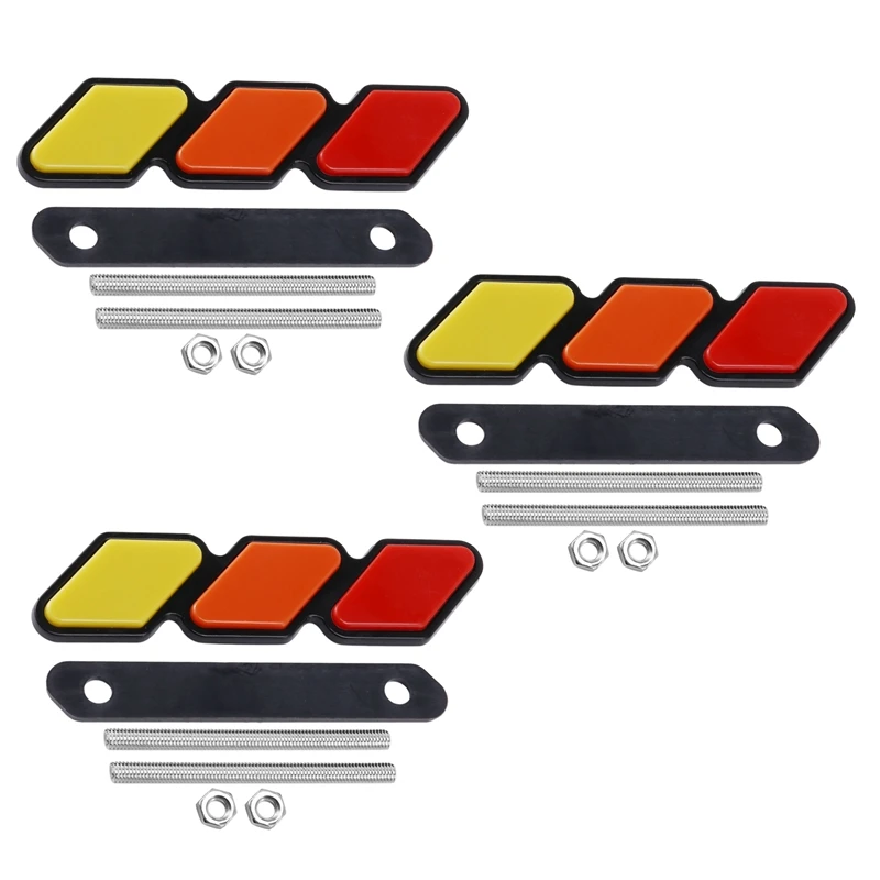 3X ثلاثي الألوان الجبهة مصبغة شارة شعار لتويوتا تاكوما 4 عداء هايلاندر RAV4