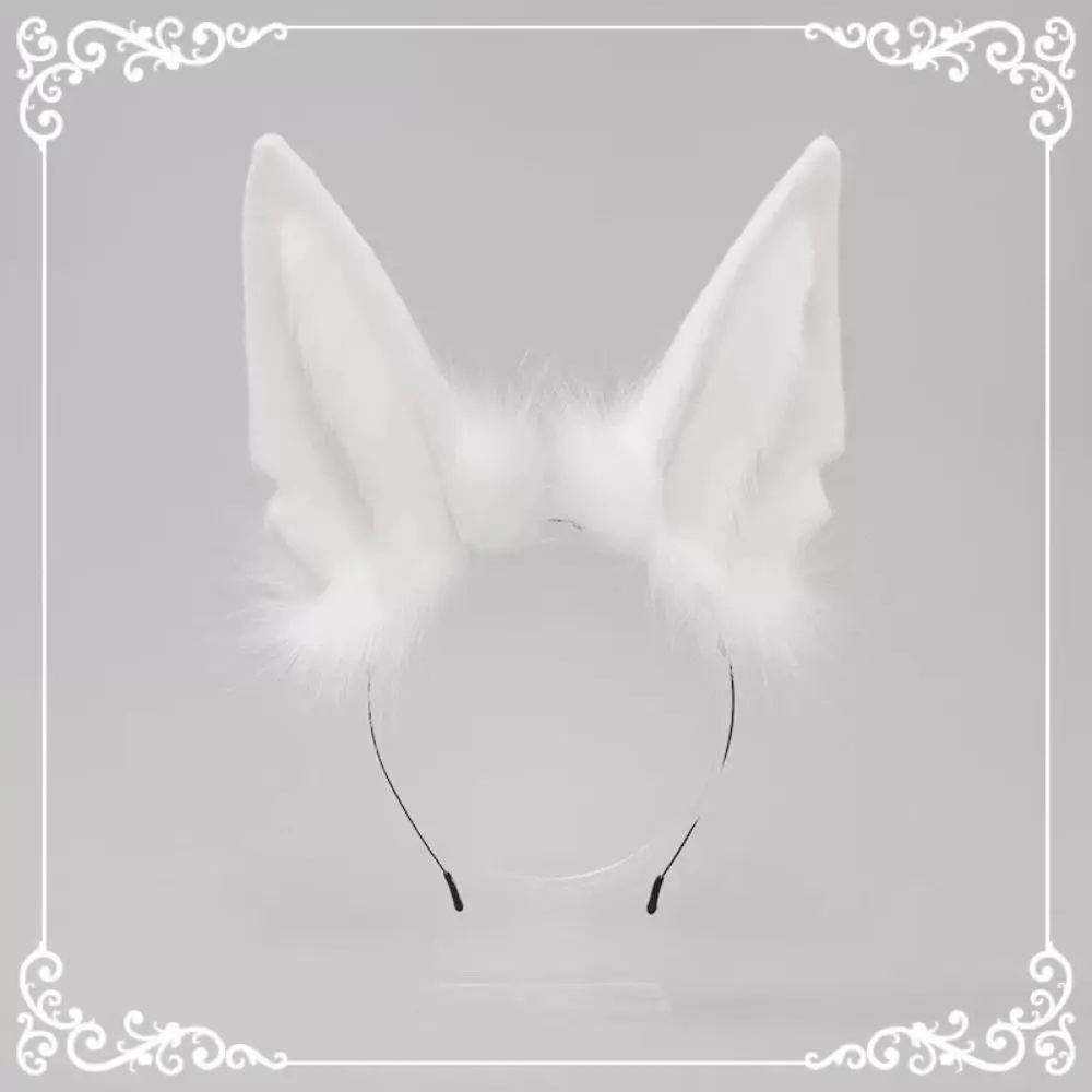 Simulated Animal Ear Plush Wolf Ears Headdress Animal Costume Ears Hairband Cosplay Accessories Furry Hair Hoops Adults Kids