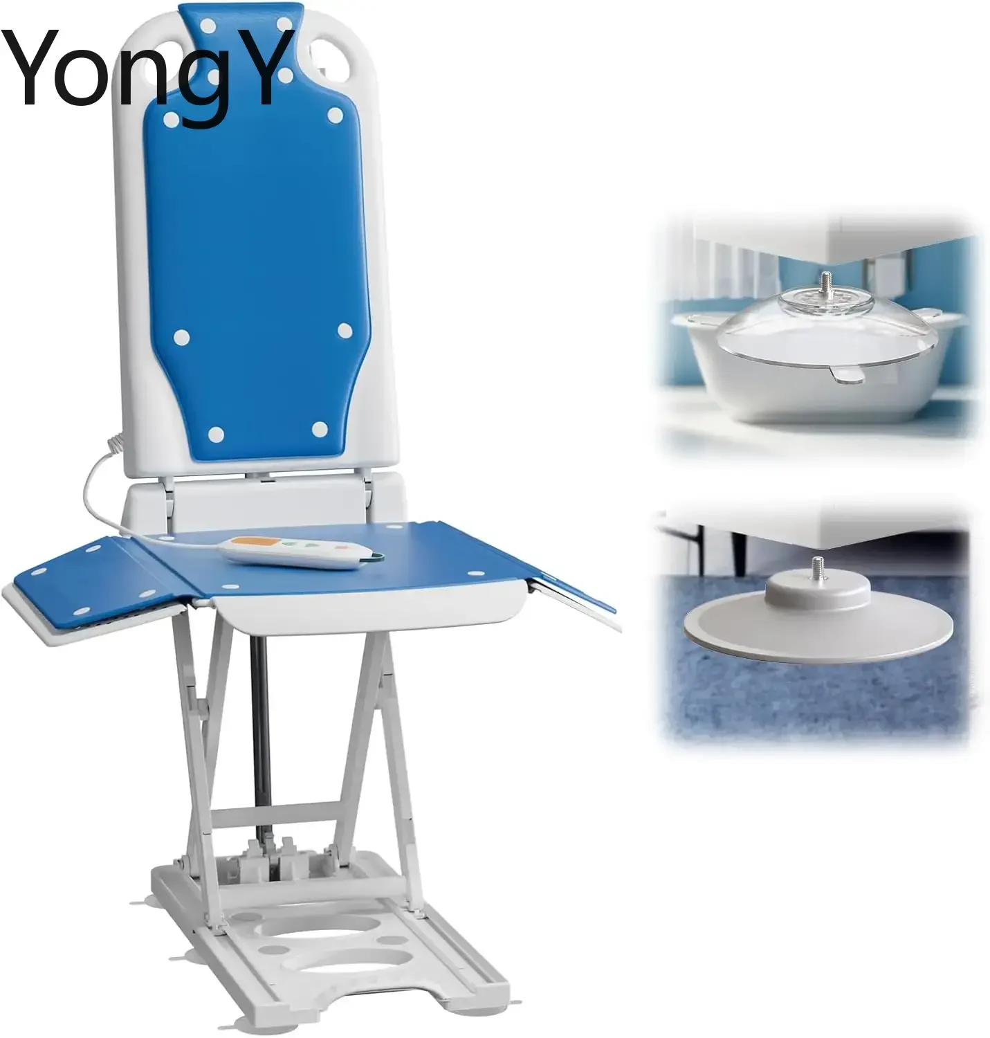 Electric Chair Lift,With 2 Types Suction Cups,Height Up To 85cm Support Up To 140kg,Lift Chair,Bathtub Shower