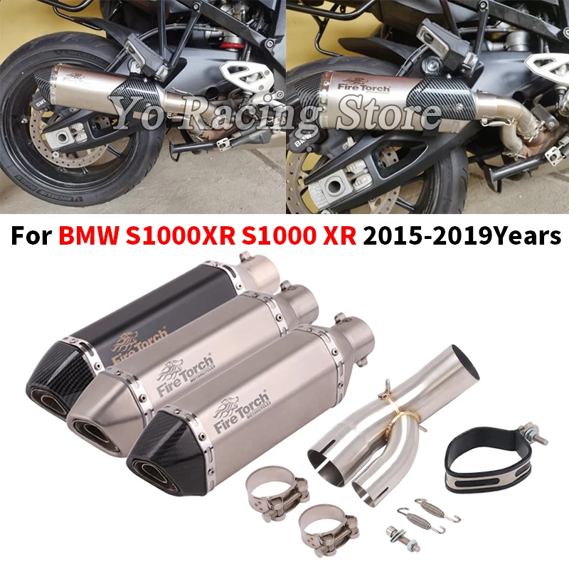 

Slip On For BMW S1000XR S1000 XR 2015 - 2019 Motorcycle Exhaust System Escape Middle Link Pipe Muffler Moto Removable DB Killer