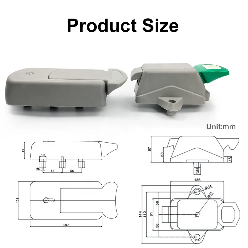 4100 ABS Material Freezer Refrigerator Oven Cold Room Latch Lock Handle