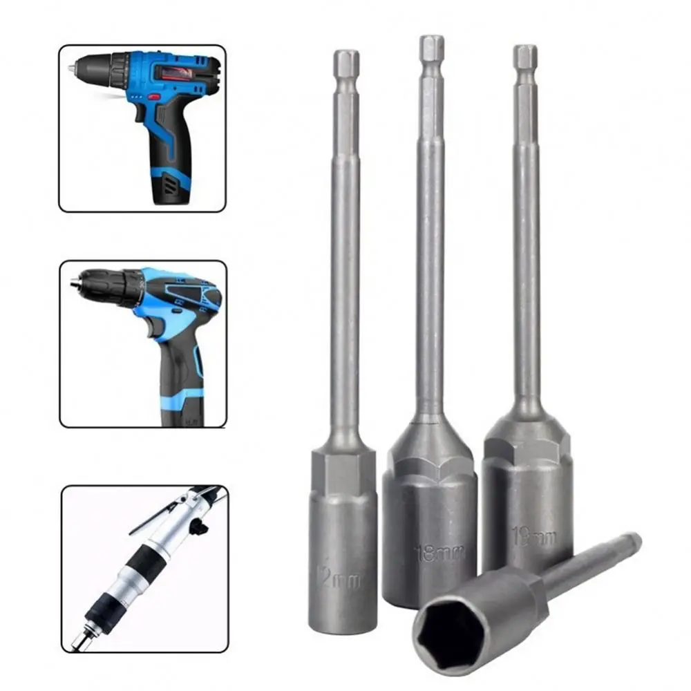 150mm Electric Screwdriver Socket Wrench Socket Hexagon Nut Driver Drill Bit Adapter Electric Wrench Extension Sleeve