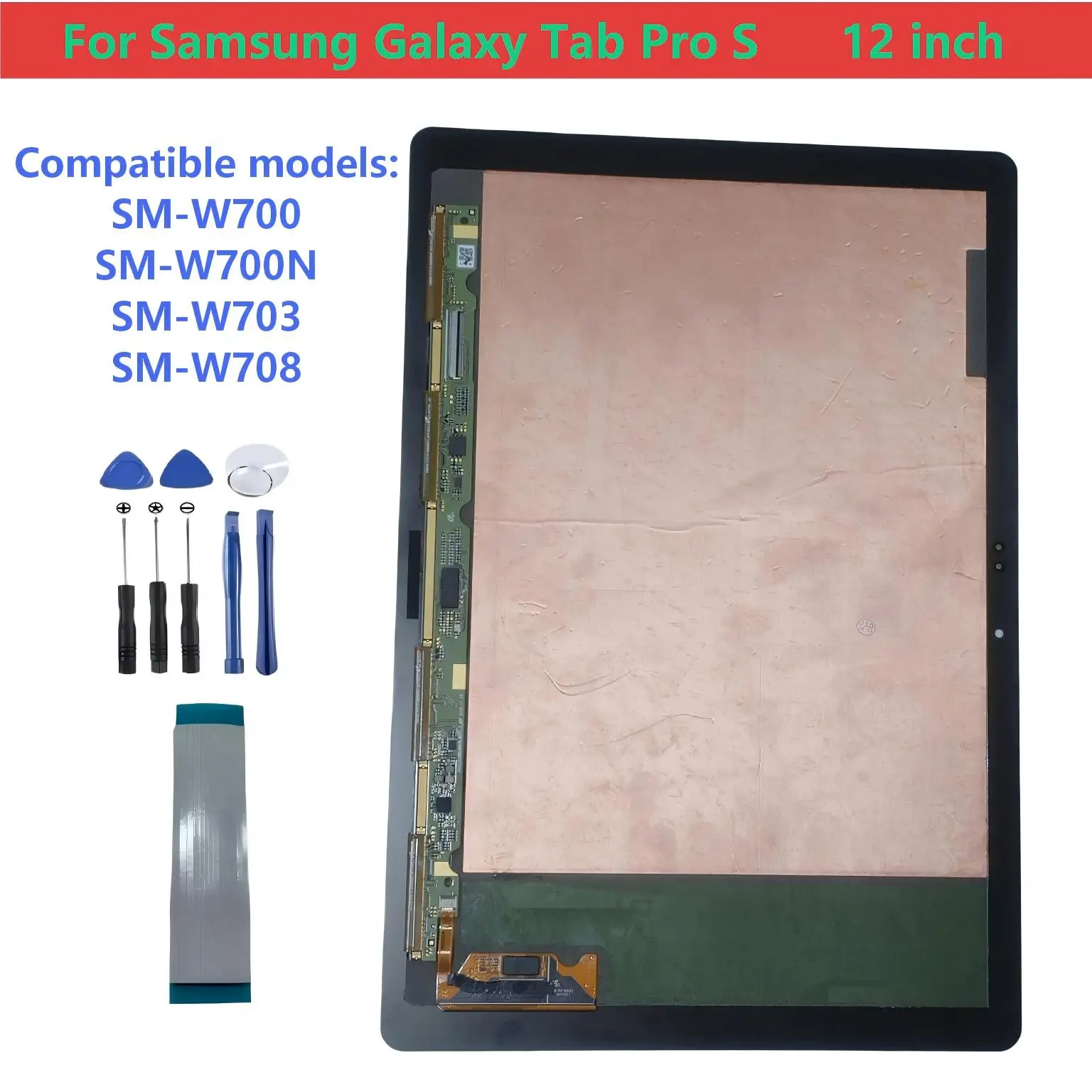 

ORI для Samsung GALAXY Tab Pro S SM-W700 SM-W700N SM-W703 SM-W708 12-дюймовый ЖК-дисплей с сенсорным экраном и стеклянной панелью в сборе