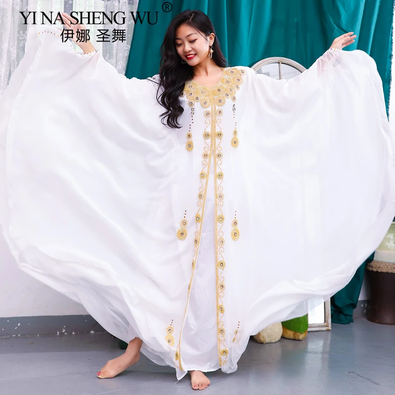 Sukienka khaleeji tradycyjna egipska, strój do tańca ludowego, taniec brzucha, kaftan, strój perskiego Zatoki Arabskiej, kostiumy na zawody tańca swingowego.