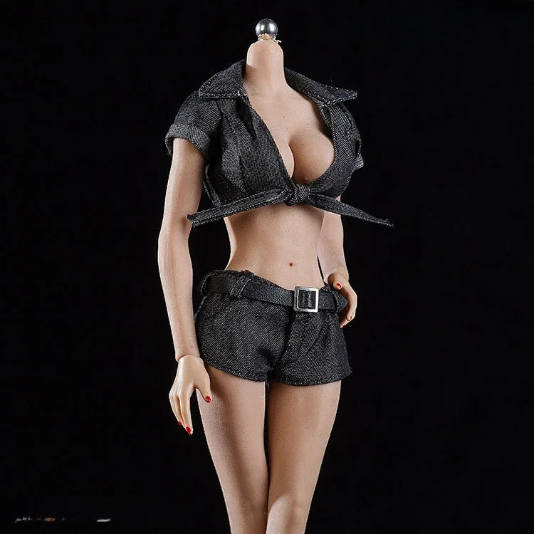 Weibliches Soldat 1/6 Maßstab cooles Anzug hemd mit Hot pants Modell für 12in ph Jiaoul Puppe Action figur Spielzeug