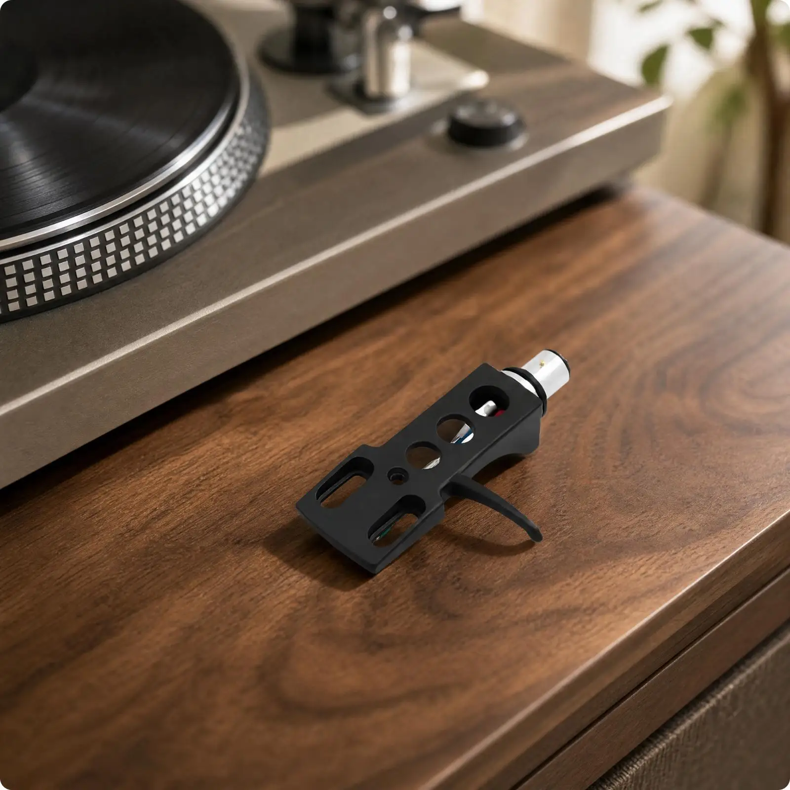 Turntable Stylus Holder Head Shell Replacement with Lift Tab for Hifi Phono Mount Audio System