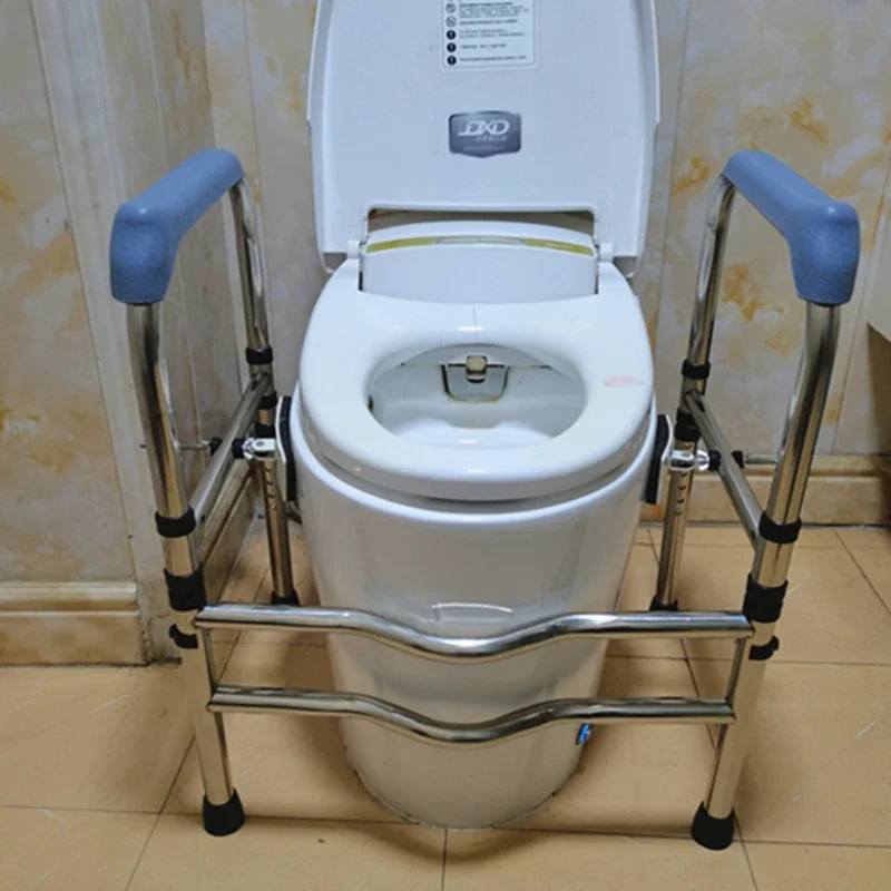 Stainless Steel Foldable Handrails Adjustable Toilet Safety Rack Non-slip Folding Armrest Chair Shower Seat