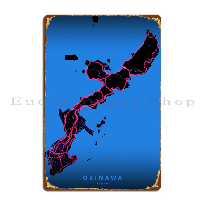 Okinawa Metal Plaque Party Customize Cinema Party Create Tin Sign Poster