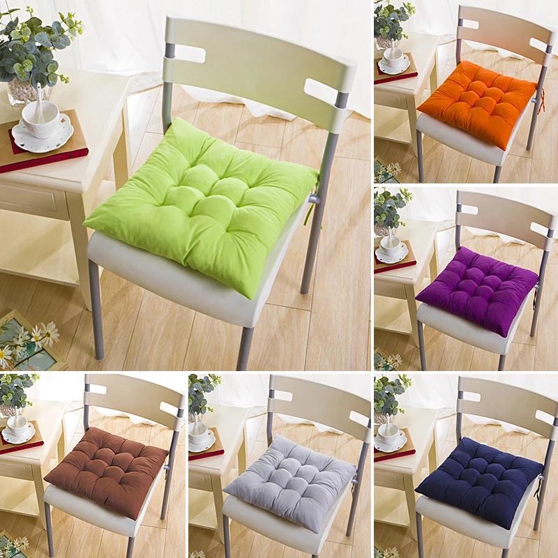 1Pcs Square Tied Rope Chair Cushion 41/46/51Cm Thicken Butt Seat Cushion Non-Slip Soft Pads For Office Chair Sofa Hip Cushions