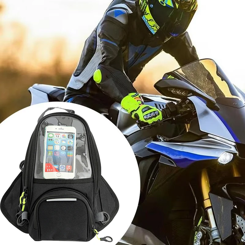 

Мотоциклетная сумка для топлива, сенсорная навигационная сумка для мобильного телефона, водонепроницаемый бак, многофункциональный небольшой масляный резервуар, посылка