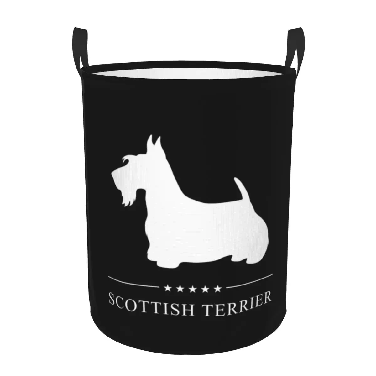 Custom Scottish Terrier Laundry Basket Foldable Scottie Dog Toy Clothes Hamper Storage Bin for Kids Nursery